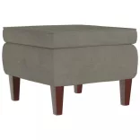 világosszürke bársonyszék falábakkal