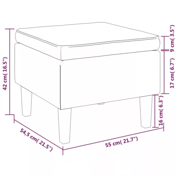 sötétszürke bársonyszék falábakkal