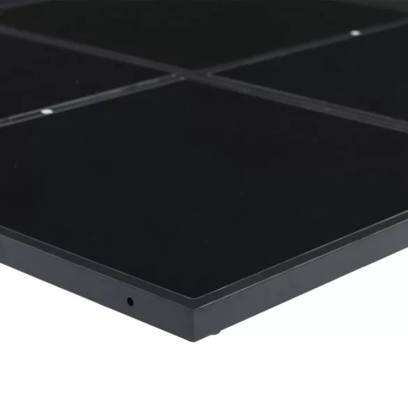 9 részes fekete polyrattan kerti étkezőgarnitúra párnákkal