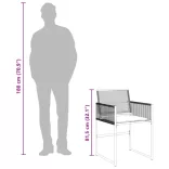 13 részes fekete polyrattan kerti ülőgarnitúra párnákkal