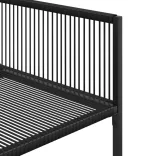 7 részes fekete polyrattan kerti étkezőgarnitúra