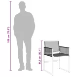 7 részes fekete polyrattan kerti étkezőgarnitúra