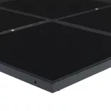 7 részes fekete textilén kerti étkezőgarnitúra párnákkal