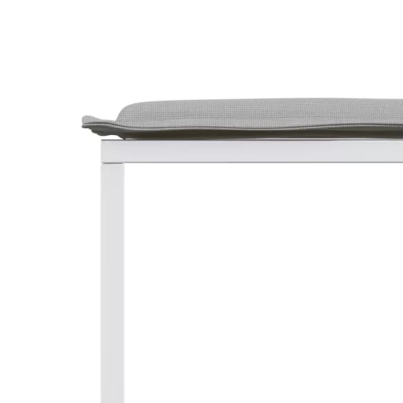 11 részes fehér textilén kerti étkezőgarnitúra párnákkal