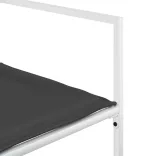 11 részes fehér textilén kerti étkezőgarnitúra párnákkal