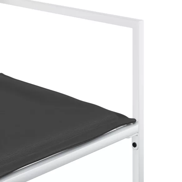 11 részes fehér textilén kerti étkezőgarnitúra párnákkal