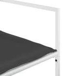 11 részes fehér textilén kerti étkezőgarnitúra párnákkal