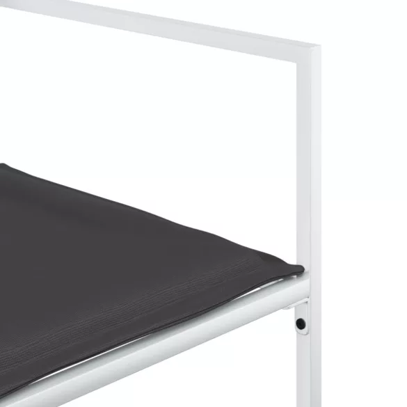 11 részes fehér textilén kerti étkezőgarnitúra párnákkal