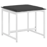 9 részes fehér textilén kerti étkezőgarnitúra párnákkal