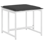 11 részes fehér textilén kerti étkezőgarnitúra párnákkal