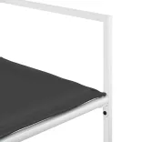 11 részes fehér textilén kerti étkezőgarnitúra párnákkal