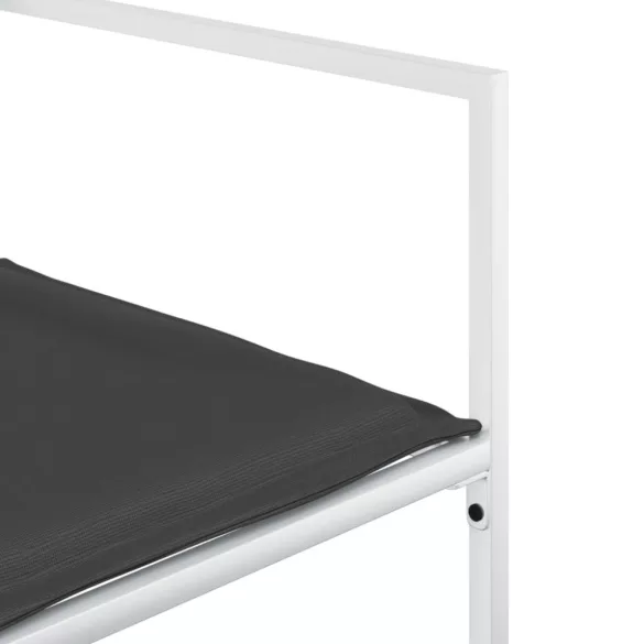 11 részes fehér textilén kerti étkezőgarnitúra párnákkal