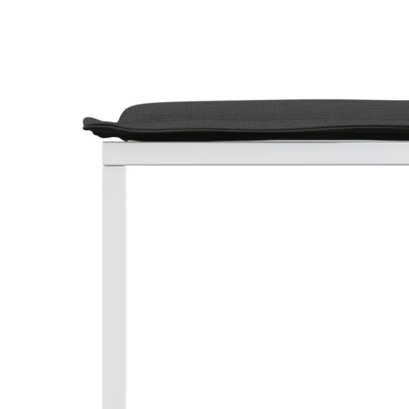 11 részes fehér textilén kerti étkezőgarnitúra párnákkal