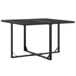 9 részes fekete textilén kerti étkezőgarnitúra