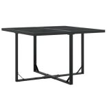 9 részes fekete textilén kerti étkezőgarnitúra