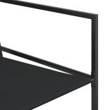 9 részes fekete textilén kerti étkezőgarnitúra