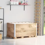 3 db tömör fenyőfa raklapmagasító 120 x 80 cm