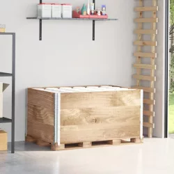 3 db tömör fenyőfa raklapmagasító 120 x 80 cm