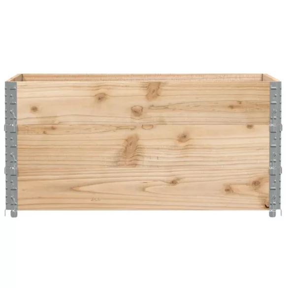 3 db tömör fenyőfa raklapmagasító 120 x 80 cm