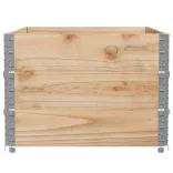 3 db tömör fenyőfa raklapmagasító 120 x 80 cm