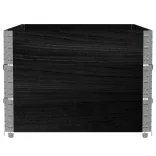 3 db fekete tömör fenyőfa raklapmagasító 120 x 80 cm