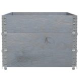 3 db szürke tömör fenyőfa raklapmagasító 120 x 80 cm