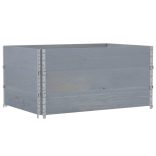 3 db szürke tömör fenyőfa raklapmagasító 120 x 80 cm