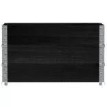 3 db fekete tömör fenyőfa raklapmagasító 100 x 50 cm