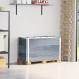 3 db szürke tömör fenyőfa raklapmagasító 100 x 50 cm