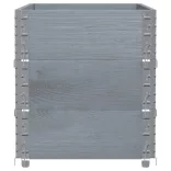 3 db szürke tömör fenyőfa raklapmagasító 100 x 50 cm