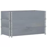 3 db szürke tömör fenyőfa raklapmagasító 100 x 50 cm