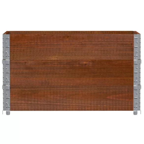 3 db barna tömör fenyőfa raklapmagasító 100 x 50 cm