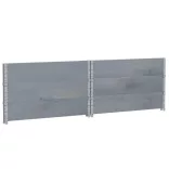 3 db szürke tömör fenyőfa raklapmagasító 100 x 100 cm