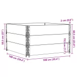 3 db szürke tömör fenyőfa raklapmagasító 100 x 100 cm