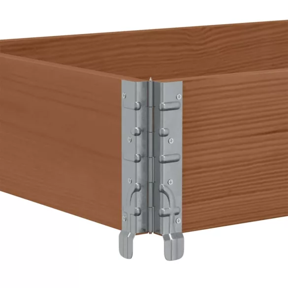 3 db barna tömör fenyőfa raklapmagasító 150 x 50 cm