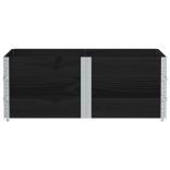 3 db fekete tömör fenyőfa raklapmagasító 150 x 100 cm