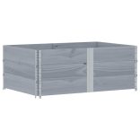 3 db szürke tömör fenyőfa raklapmagasító 150 x 100 cm