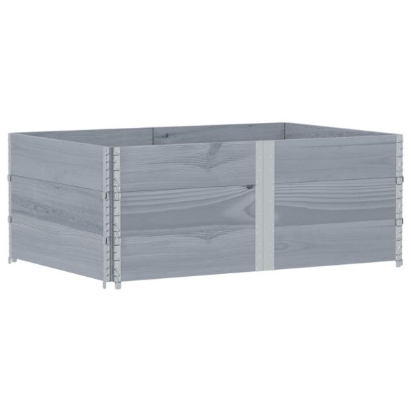 3 db szürke tömör fenyőfa raklapmagasító 150 x 100 cm