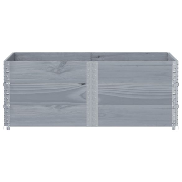3 db szürke tömör fenyőfa raklapmagasító 150 x 100 cm