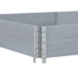 3 db szürke tömör fenyőfa raklapmagasító 150 x 100 cm