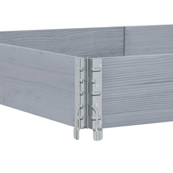 3 db szürke tömör fenyőfa raklapmagasító 150 x 100 cm