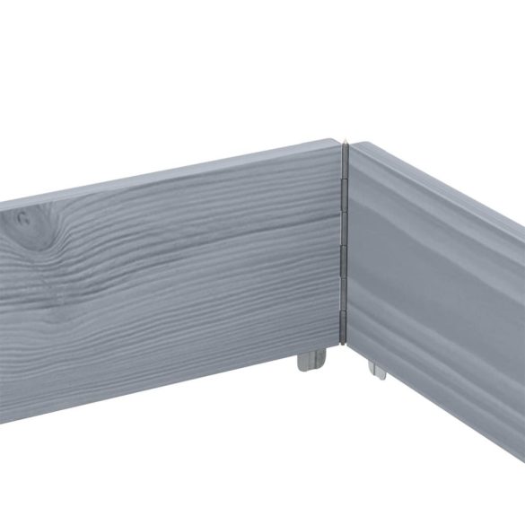 3 db szürke tömör fenyőfa raklapmagasító 150 x 100 cm