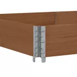 3 db barna tömör fenyőfa raklapmagasító 150 x 100 cm