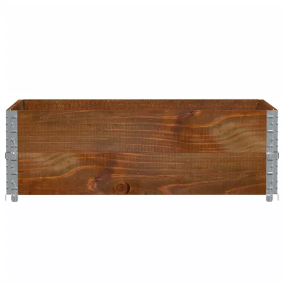 barna tömör fenyőfa kerti növénytartó 120 x 80 cm