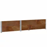 barna tömör fenyőfa kerti növénytartó 120 x 80 cm