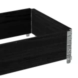 fekete tömör fenyő kerti növénytartó 100 x 50 cm