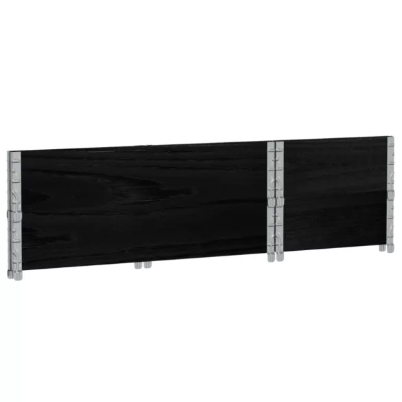 fekete tömör fenyő kerti növénytartó 100 x 50 cm