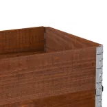 barna tömör fenyőfa kerti növénytartó 100 x 50 cm
