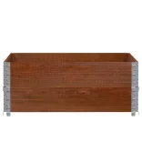 barna tömör fenyőfa kerti növénytartó 100 x 100 cm