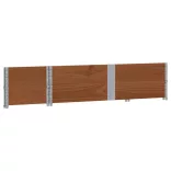 barna tömör fenyőfa kerti növénytartó 150 x 50 cm